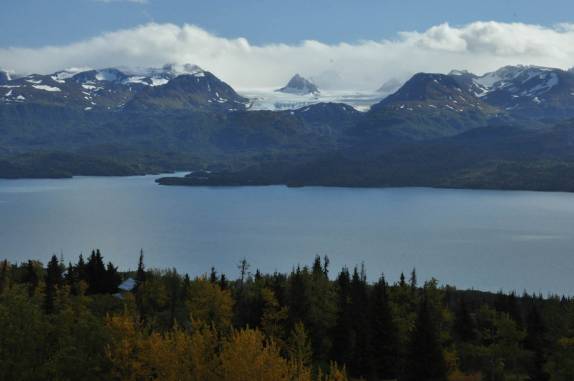 O belo fiorde onde está Homer, na Península do Kenai, no sul do Alaska